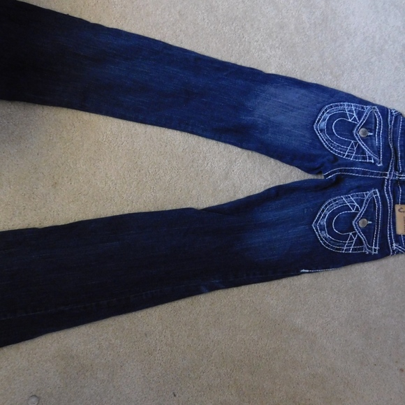 True Religion White Stitch Jeans - Picture 3 of 3